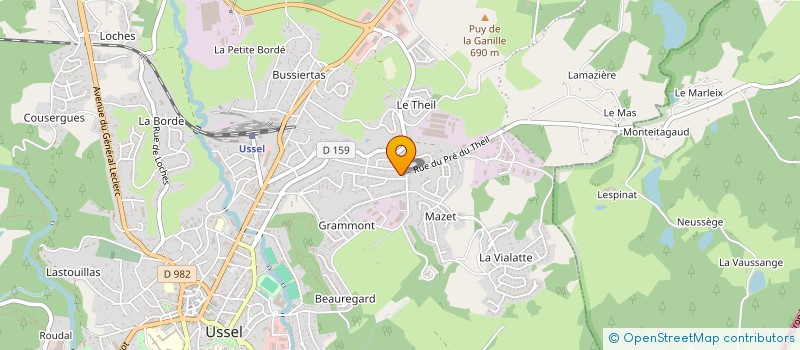 localisation de l'entreprise GAEC MONTEIL DU MONT JOLY à SAINT-ANGEL