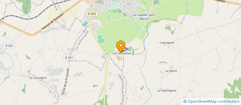 localisation de l'entreprise GAEC MONTEILLET DE CAUSSANEL à LUC-LA-PRIMAUBE