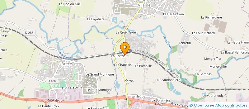 localisation de l'entreprise GAEC MOQUET  SERVON-SUR-VILAINE