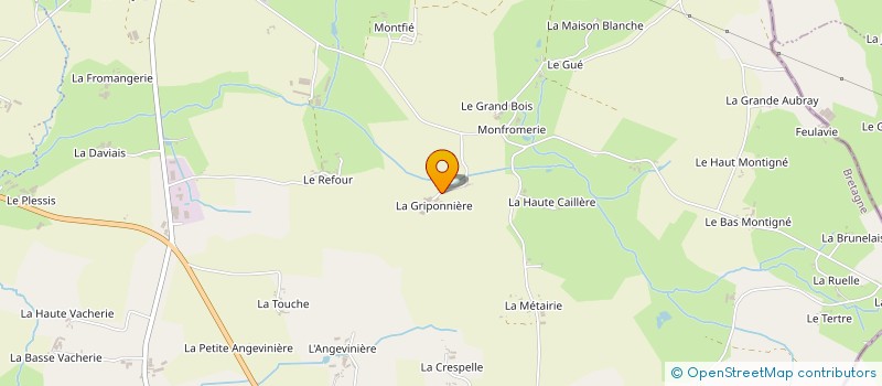 localisation de l'entreprise GAEC MOREL LA GRIPONIERE à LA CHAPELLE FLEURIGNE