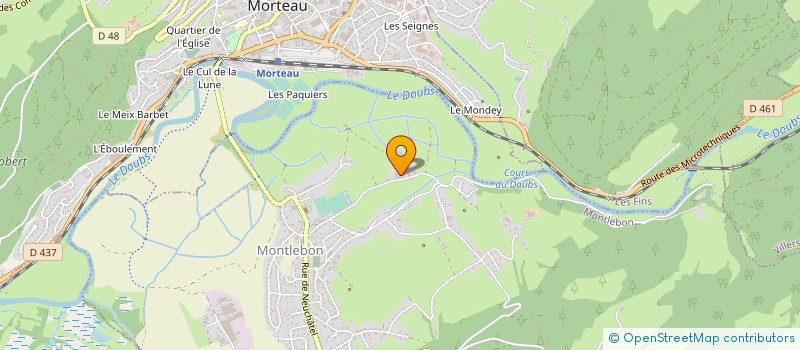 localisation de l'entreprise GAEC MOYSE DE LA VIGNE à MONTLEBON