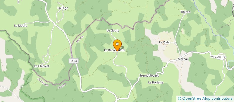 localisation de l'entreprise GAEC MURET-ARNAL à LES MONTS-VERTS