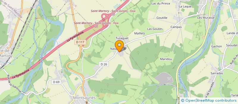localisation de l'entreprise GAEC NAVARRINES à MONTSAUNES