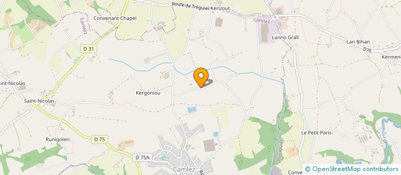 localisation de l'entreprise GAEC NICOLAS-KERLAMBERT  CAMLEZ
