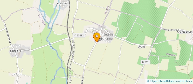 localisation de l'entreprise GAEC NOUVEAU-FREDERIC à SAINT-SEURIN-DE-PALENNE
