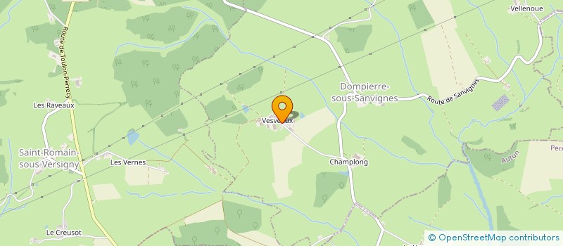 localisation de l'entreprise GAEC NUGUES FRERES  DOMPIERRE-SOUS-SANVIGNES