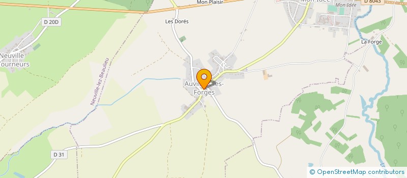 localisation de l'entreprise GAEC O FIL DU LAIT à AUVILLERS-LES-FORGES