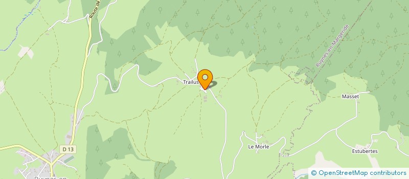 localisation de l'entreprise GAEC ODOUL A TRAILUS à RUYNES-EN-MARGERIDE