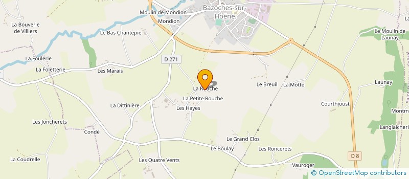 localisation de l'entreprise GAEC OLIVIER à BAZOCHES-SUR-HOENE