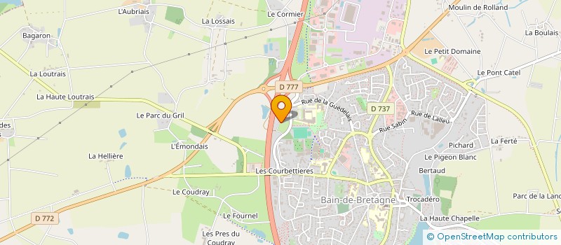 localisation de l'entreprise GAEC ORAIN à BAIN-DE-BRETAGNE