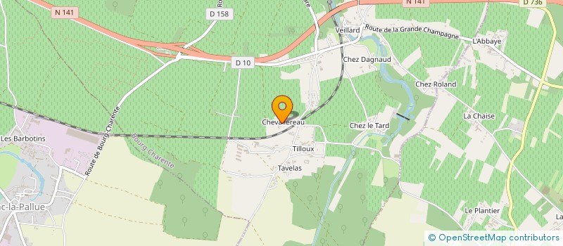 localisation de l'entreprise GAEC OUCHE DES CHEVALLEREAUX à BOURG-CHARENTE
