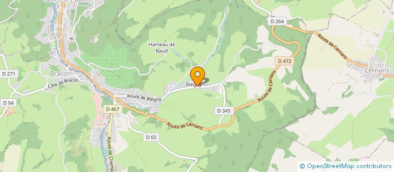 localisation de l'entreprise GAEC PAGET FEVRE à SALINS-LES-BAINS