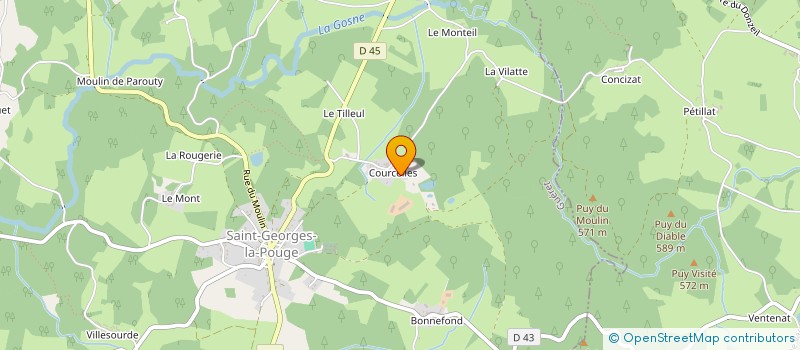 localisation de l'entreprise GAEC PARNEIX à SAINT-GEORGES-LA-POUGE