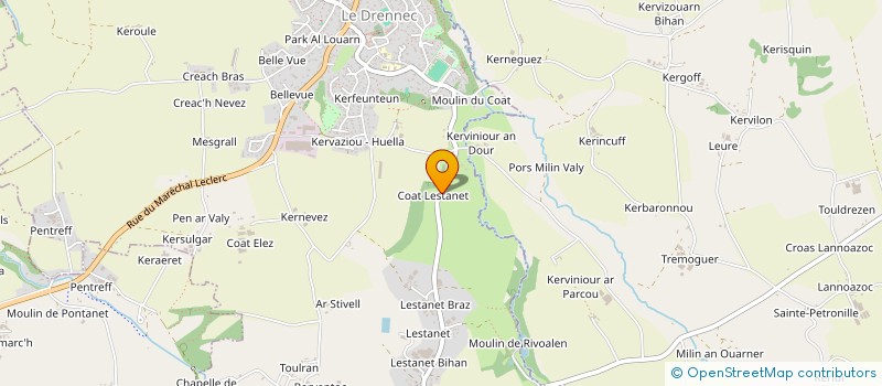 localisation de l'entreprise GAEC PARTIEL DE LESTANET HUELLA  LE DRENNEC