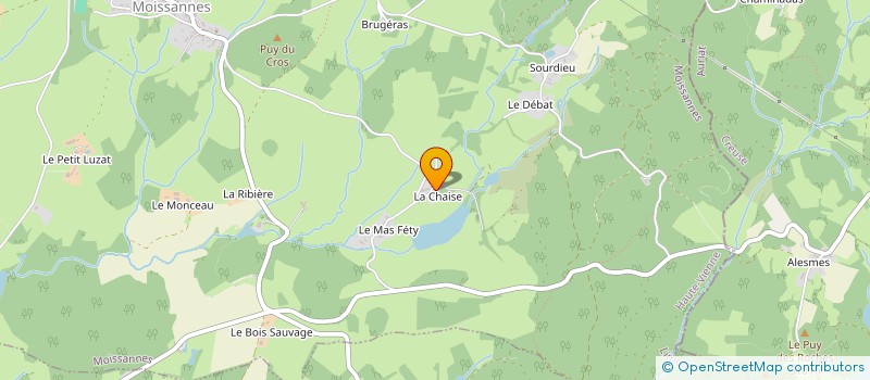 localisation de l'entreprise GAEC PAUGNAT FRERES  MOISSANNES