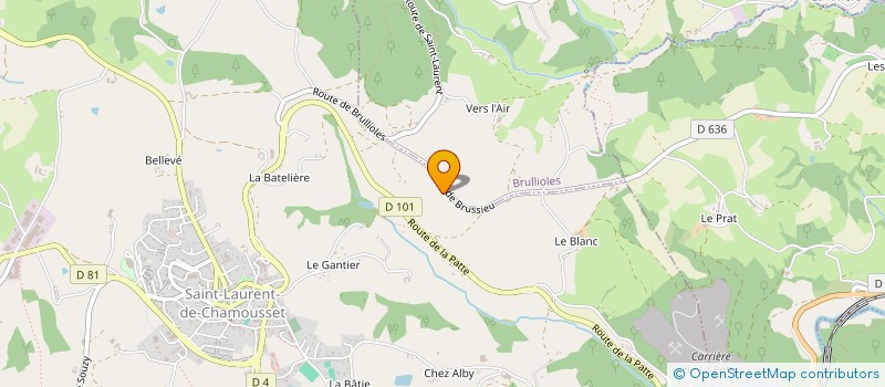 localisation de l'entreprise GAEC PAVET PIOT à SAINT-LAURENT-DE-CHAMOUSSET