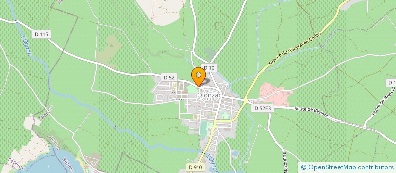 localisation de l'entreprise GAEC PECH  OLONZAC