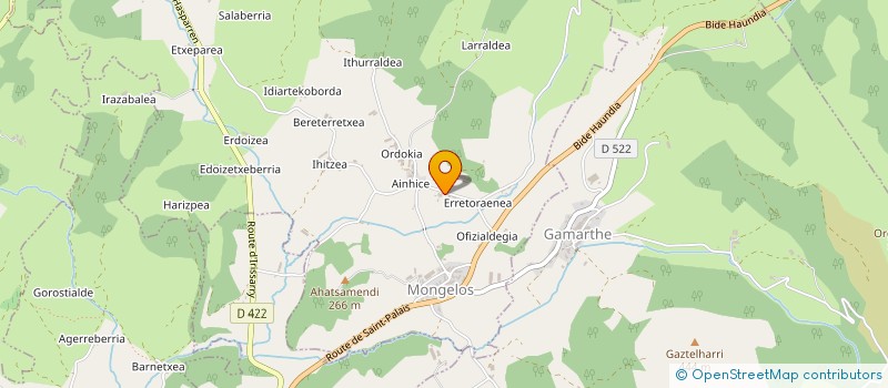 localisation de l'entreprise GAEC PECOTCHIA à AINHICE-MONGELOS