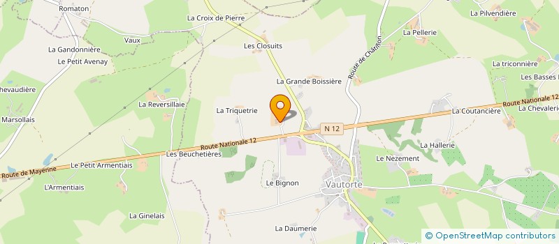 localisation de l'entreprise GAEC PECULIER  VAUTORTE