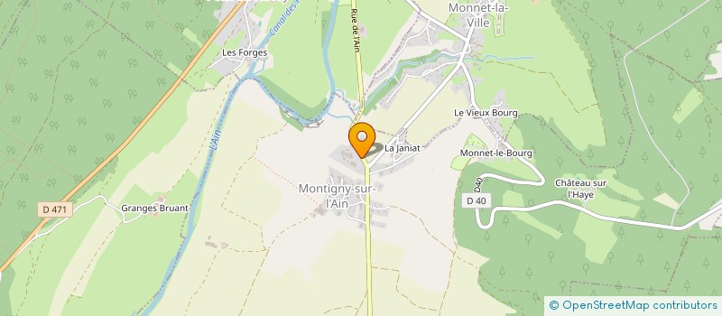 localisation de l'entreprise GAEC PERNET à MONTIGNY-SUR-L'AIN
