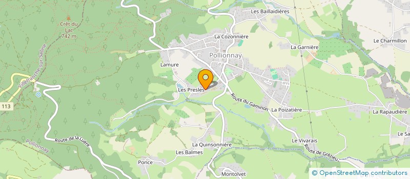 localisation de l'entreprise GAEC PETITJEAN à POLLIONNAY