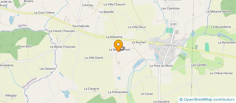 localisation de l'entreprise GAEC PEUVREL à MEILLAC
