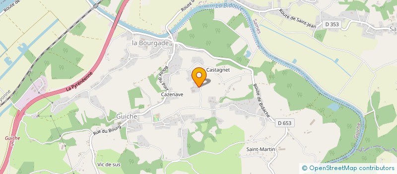 localisation de l'entreprise GAEC PINAQUY à GUICHE