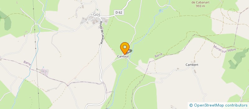 localisation de l'entreprise GAEC PONS à MURAT-SUR-VEBRE