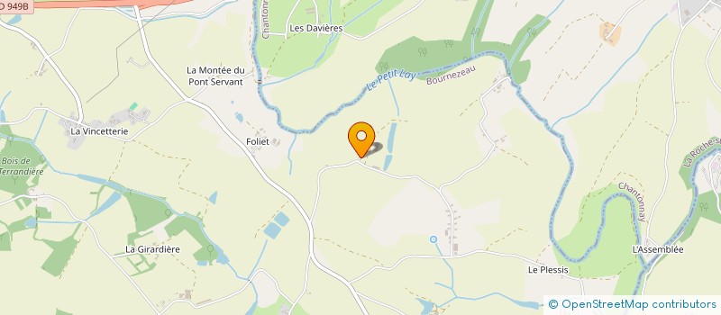 localisation de l'entreprise GAEC PONT DU LAY à BOURNEZEAU