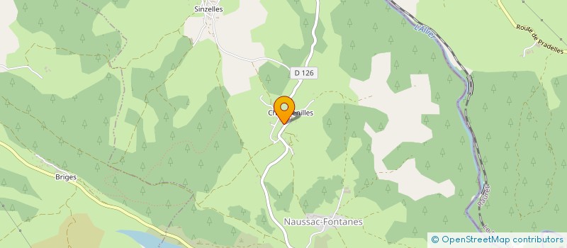 localisation de l'entreprise GAEC POUDEVIGNE à NAUSSAC-FONTANES