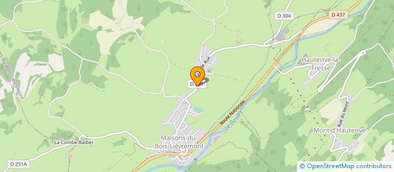 localisation de l'entreprise GAEC POURCHET à MAISONS-DU-BOIS-LIEVREMONT