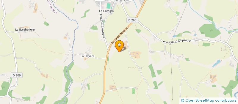 localisation de l'entreprise GAEC POUSSIER à SAINT-BOMER-LES-FORGES