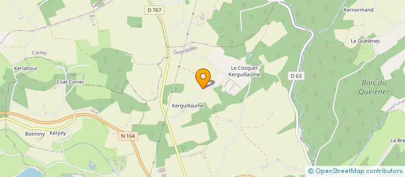 localisation de l'entreprise GAEC PRADENN UHEL à GUERLEDAN