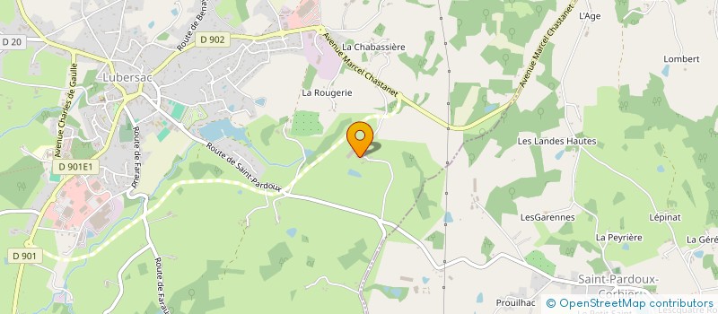 localisation de l'entreprise GAEC PRAT  LUBERSAC