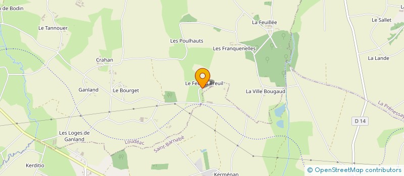 localisation de l'entreprise GAEC PRIM'ARMOR à LOUDEAC