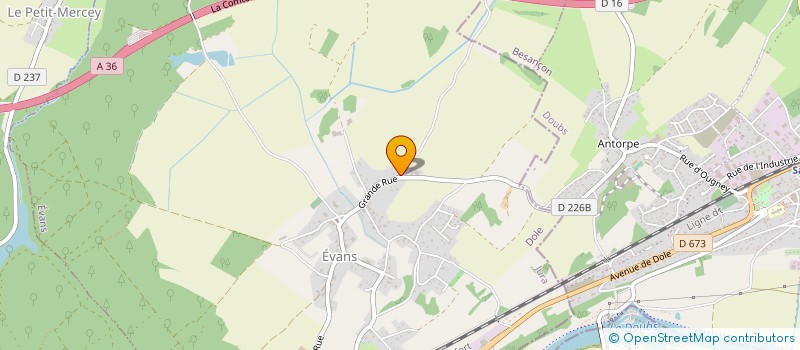 localisation de l'entreprise GAEC QUANTIN-TOURNIER  EVANS