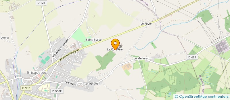 localisation de l'entreprise GAEC RAULINE à BRICQUEBEC-EN-COTENTIN