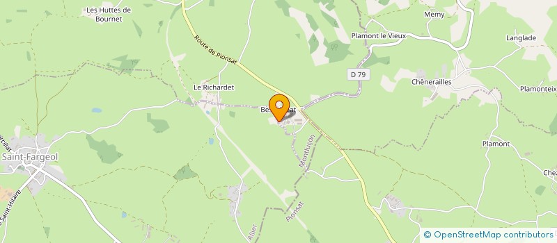 localisation de l'entreprise GAEC RECONNU CHABRAT  MARCILLAT-EN-COMBRAILLE