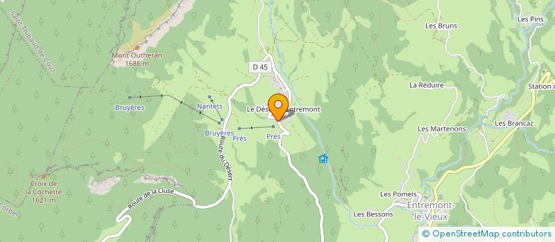 localisation de l'entreprise GAEC RECONNU D'OUTHERAN à ENTREMONT-LE-VIEUX