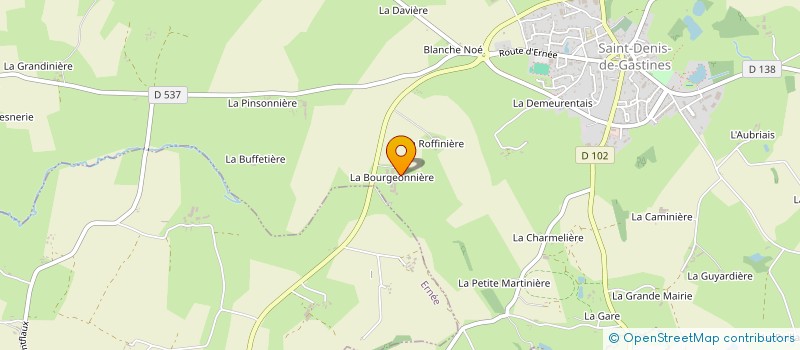 localisation de l'entreprise GAEC RECONNU DE LA BOURGEONNIERE à SAINT-DENIS-DE-GASTINES