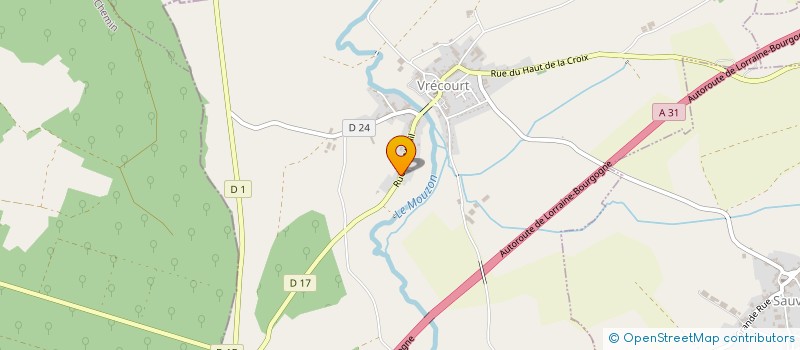 localisation de l'entreprise GAEC RECONNU DE LA CROISETTE  VRECOURT