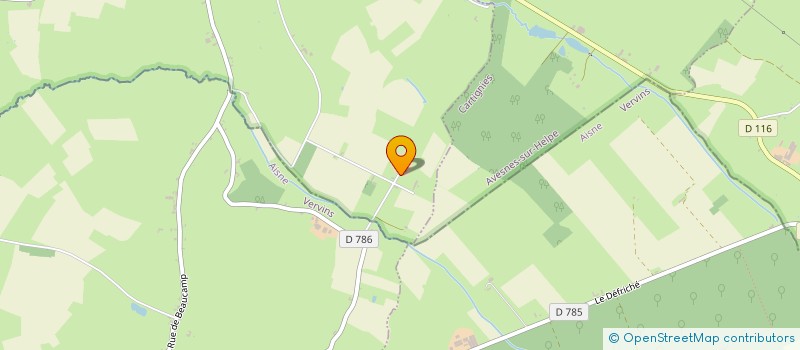 localisation de l'entreprise GAEC RECONNU DE LA HAIE CATELAINE à BEAUREPAIRE-SUR-SAMBRE