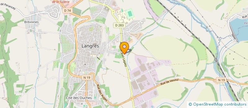 localisation de l'entreprise GAEC RECONNU DE LA POUDRIERE  LANGRES