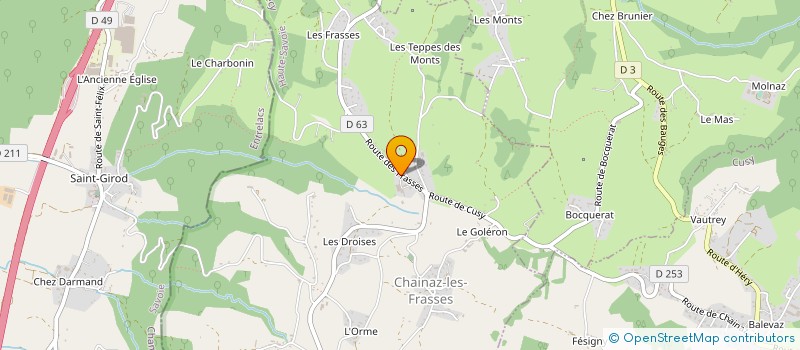 localisation de l'entreprise GAEC RECONNU DE LE MOULIN à CHAINAZ-LES-FRASSES