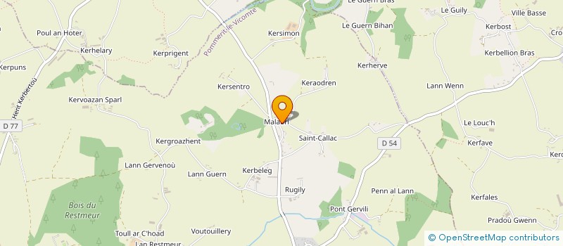 localisation de l'entreprise GAEC RECONNU DE MALABRY  POMMERIT-LE-VICOMTE