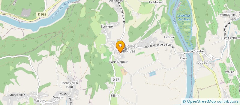 localisation de l'entreprise GAEC RECONNU DE PAVESIN à MASSIGNIEU-DE-RIVES