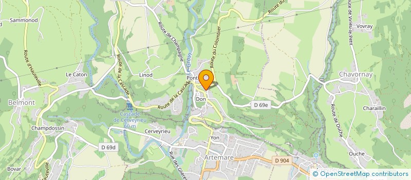 localisation de l'entreprise GAEC RECONNU DE VALYREVE à CHAMPAGNE-EN-VALROMEY