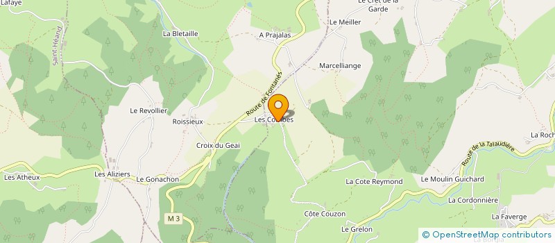 localisation de l'entreprise GAEC RECONNU DES COMBES à SAINT-CHRISTO-EN-JAREZ