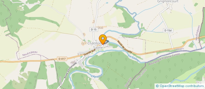 localisation de l'entreprise GAEC RECONNU DU BAS DES JARDINS à CHATILLON-SUR-SAONE