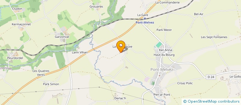localisation de l'entreprise GAEC RECONNU DU BOIS DU GUER à PONT-MELVEZ